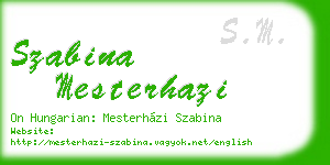 szabina mesterhazi business card