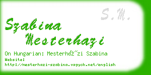 szabina mesterhazi business card